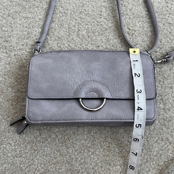 NWOT Crossbody Bag Wallet Clutch with Card Slots and Removable Strap Gray - Picture 6 of 10